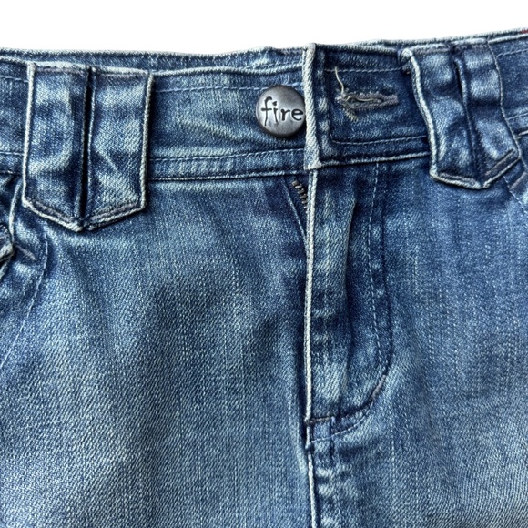 Fire Jeans denim pencil skirt embroidered cross pockets size 11 - Picture 2 of 4
